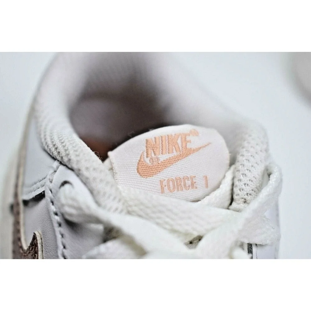 Nike Air Force 1 (TD) White and Bronze Toddler Shoes Size 8c